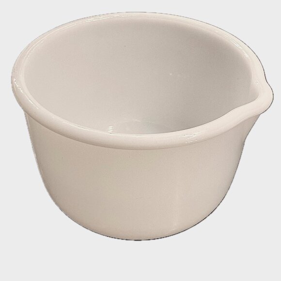 Vintage Glasbake Sunbeam 20 CJ Spouted Milk Glass Mixing Bowl 9 Glassbake 1 EVC - Picture 2 of 6